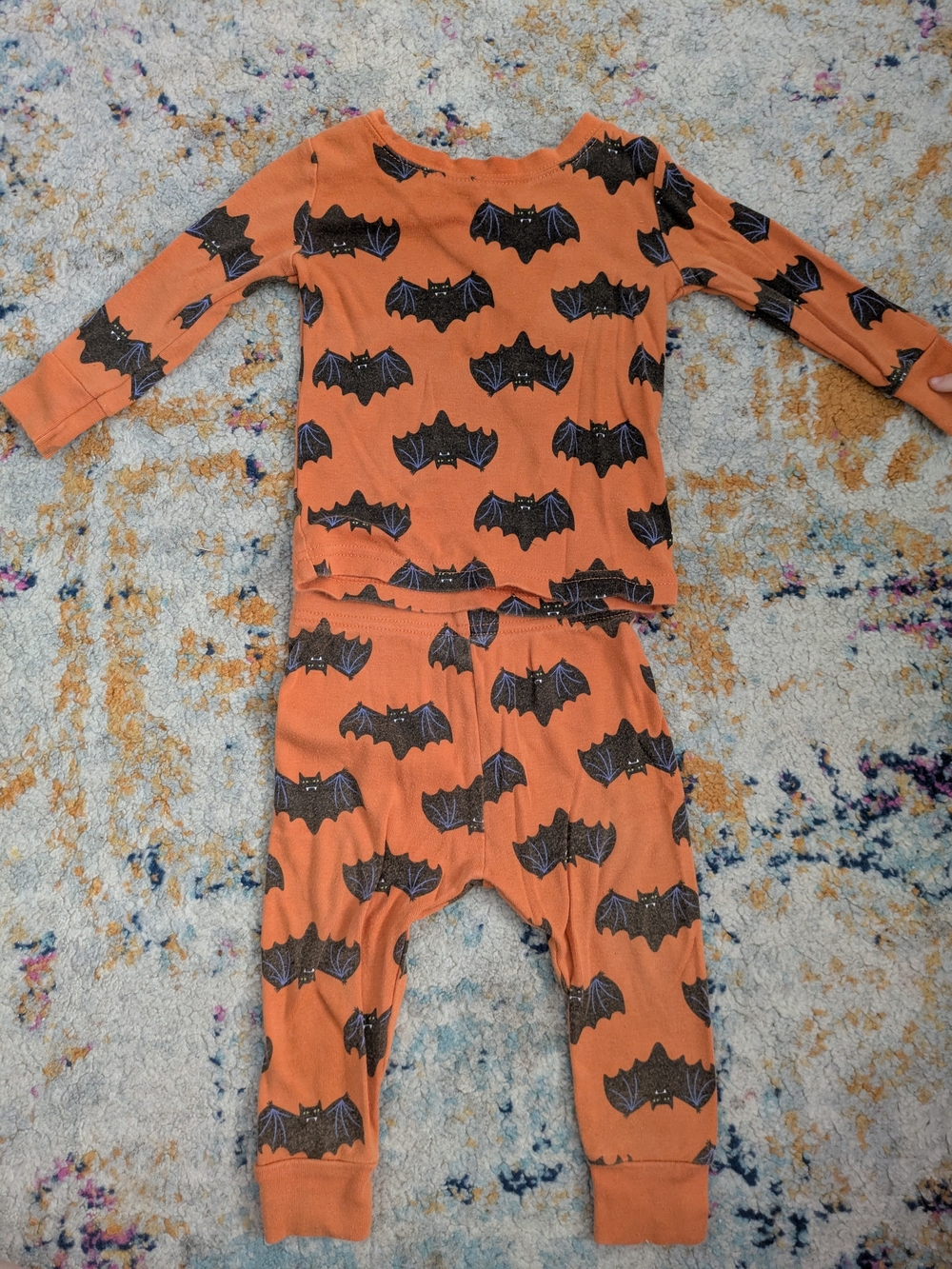 Old Navy Orange Bat Pajama Set